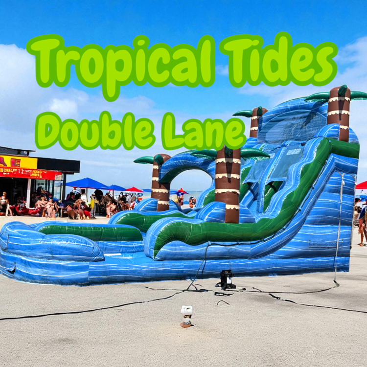 Tropical Tides Double Lane Slide 18 ft