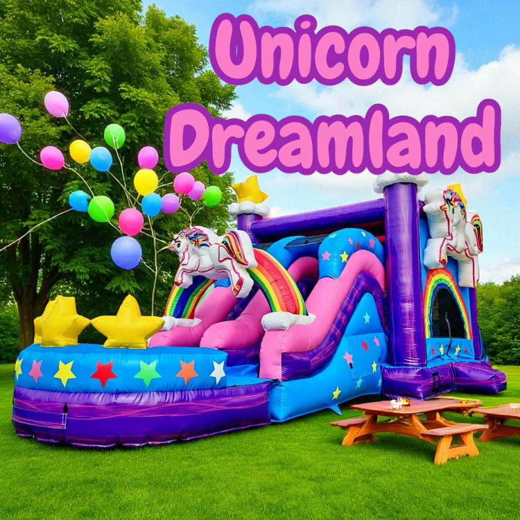 Unicorn Dreamland Bounce & Slide  30 ft