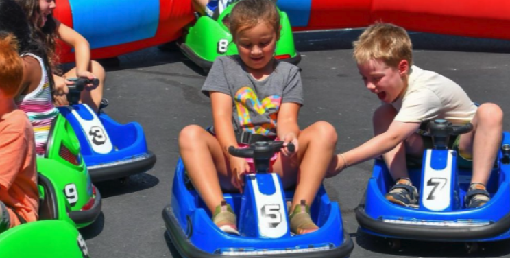 Bumper cars hero background