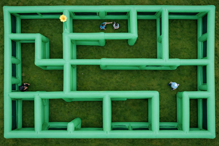 NERF Battle Maze exterior layout